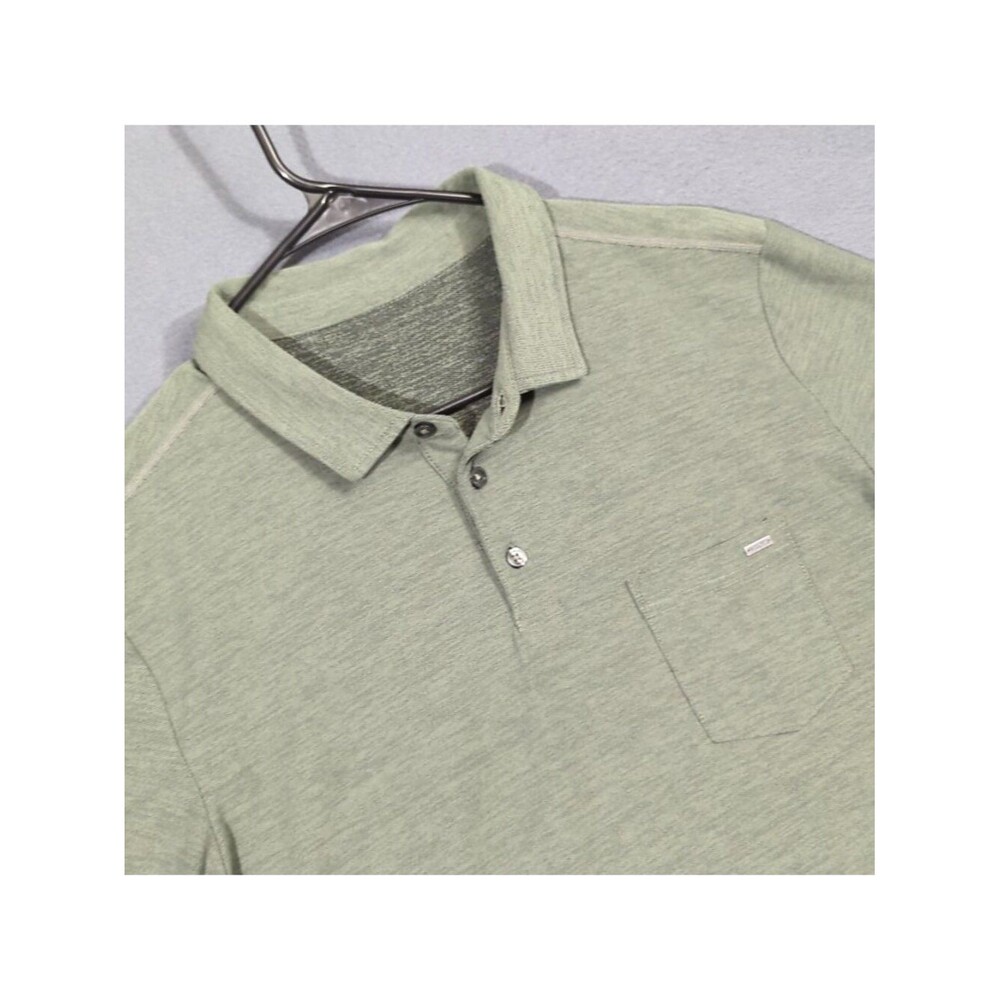 Vuori Ace Polo Shirt Men's M Green Performance Pique Stretch Preppy Casual